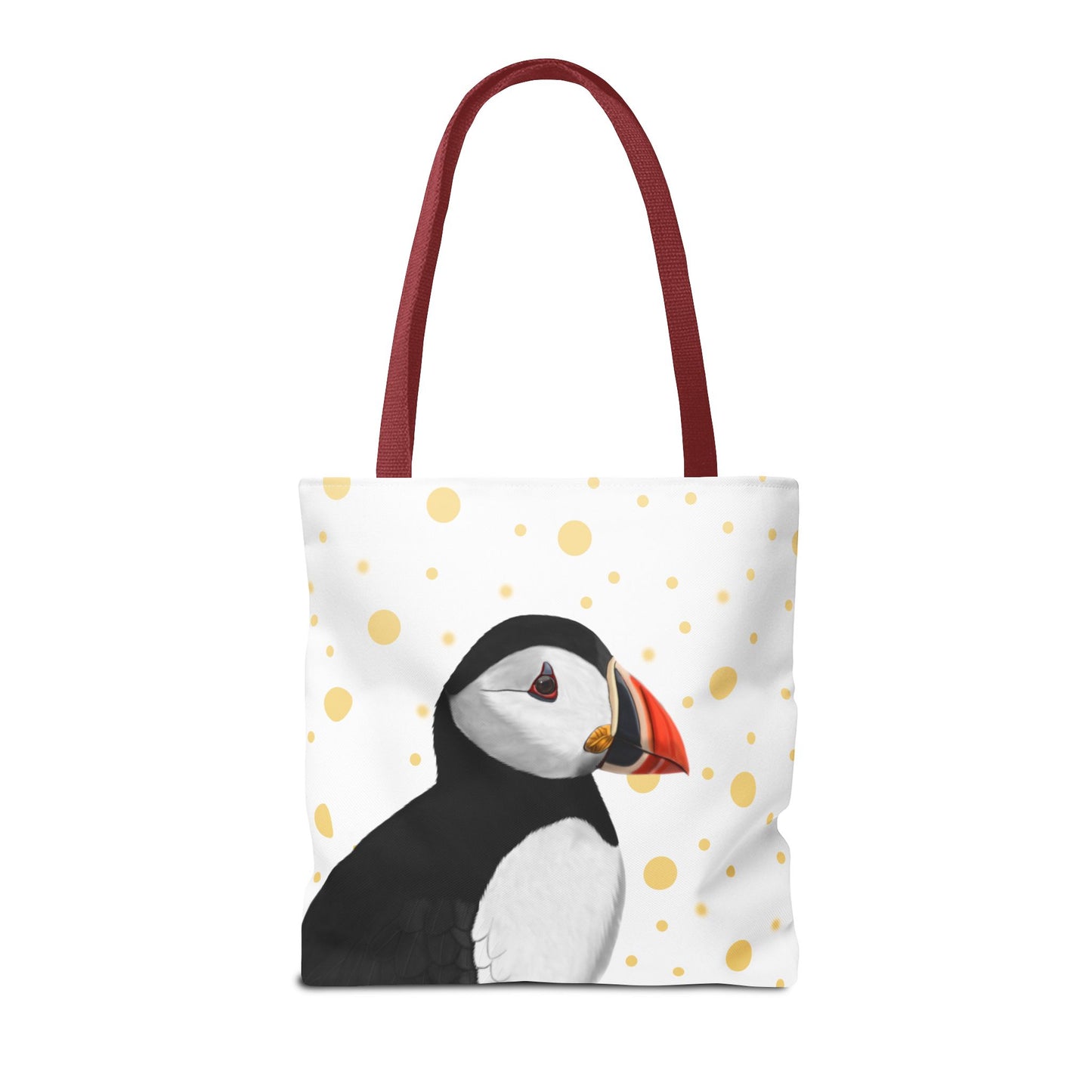 Papageitaucher mit Goldenen Punkten Vogel Tragetasche 40x40cm – Accessories,