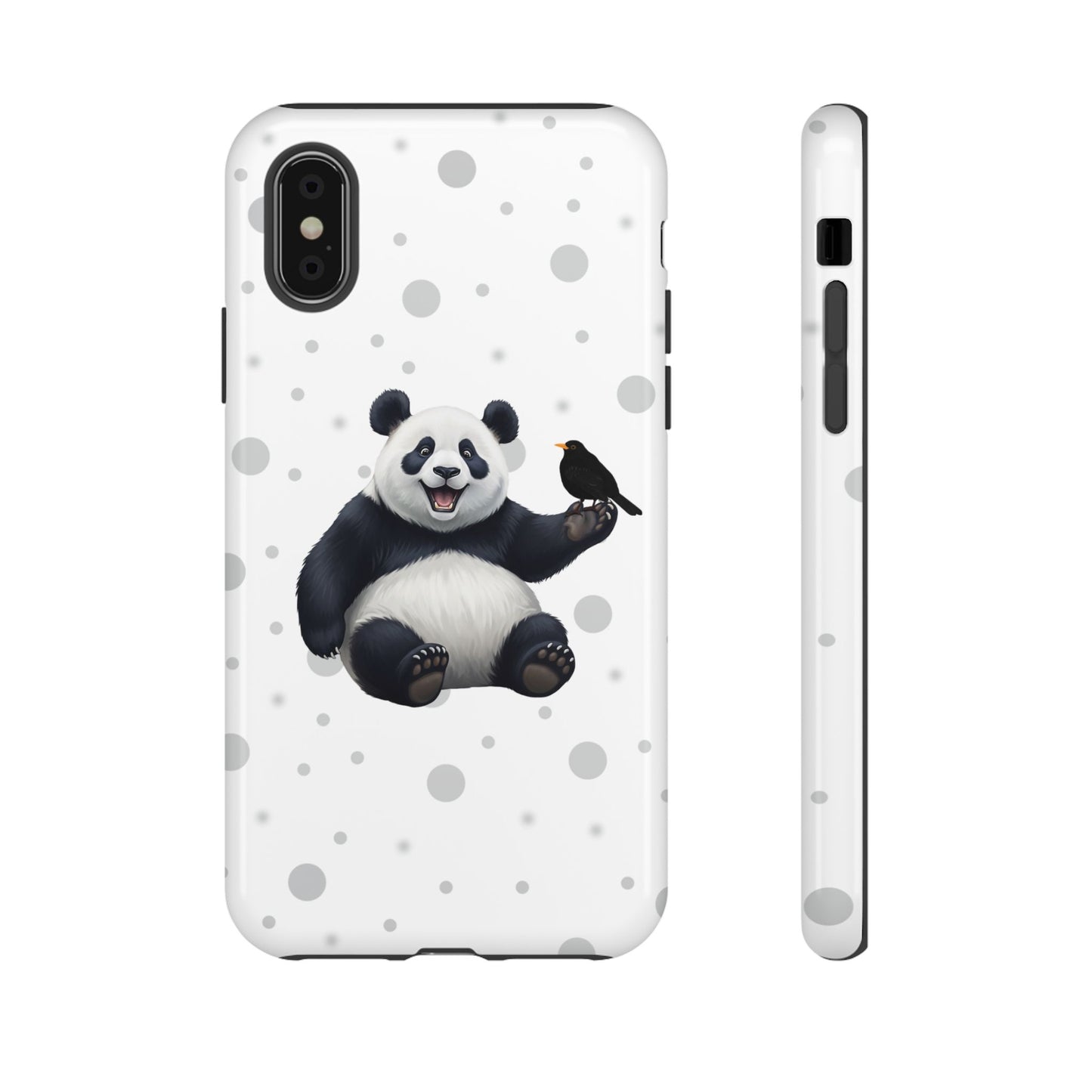 Amsel mit Panda iPhone & Google Pixel Tiermotiv Handyhülle - Tierisch guter Schutz