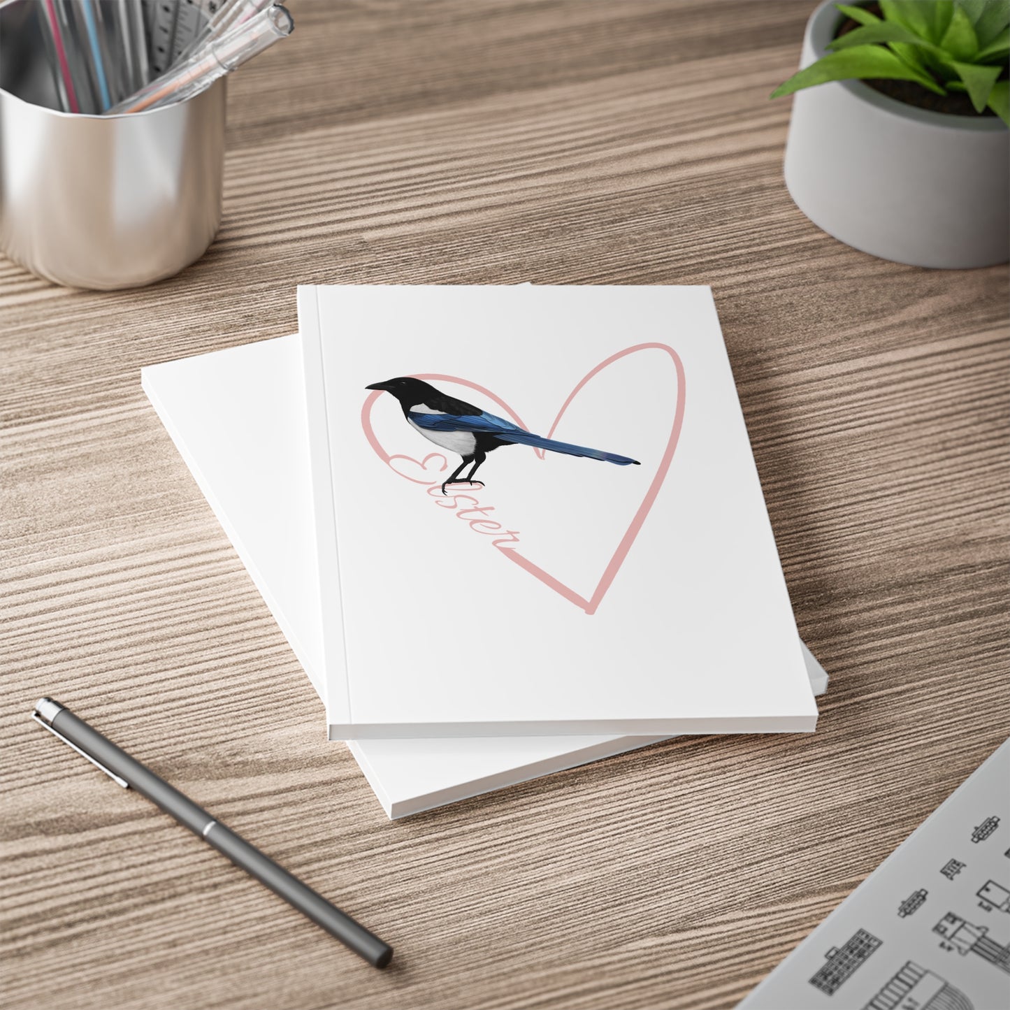 Elster Notizbücher mit a5 notebook Hintergrund