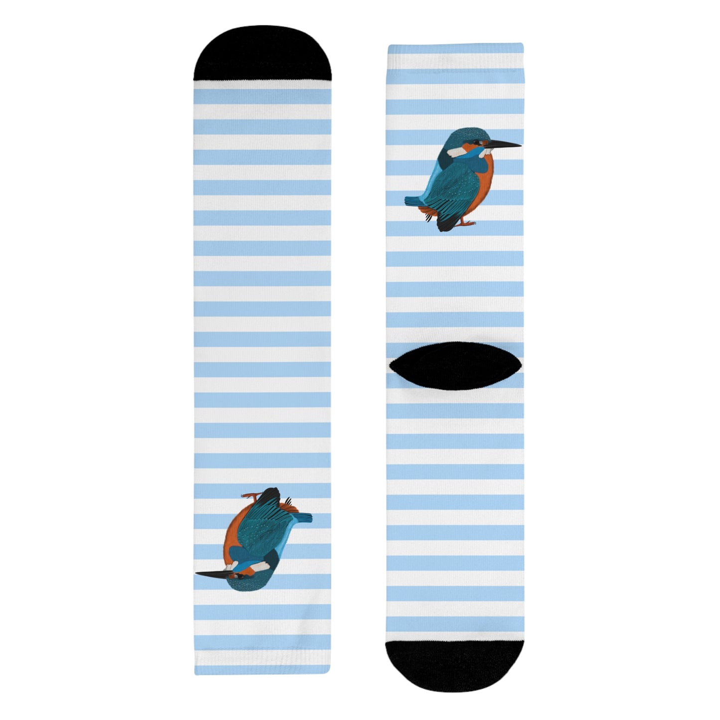 Eisvogel Vogel Socken mit Blau Weißen Streifen für Vogelfreunde & Vogelbeobachter