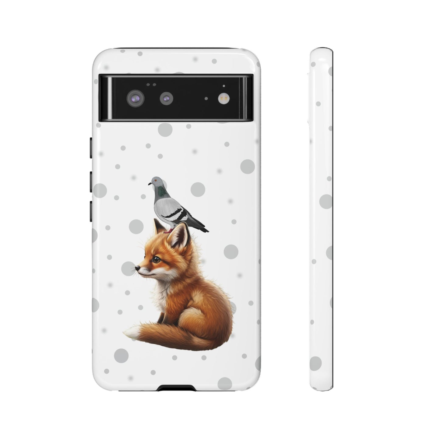 Taube mit Fuchs iPhone & Google Pixel Tiermotiv Handyhülle - Tierisch guter Schutz
