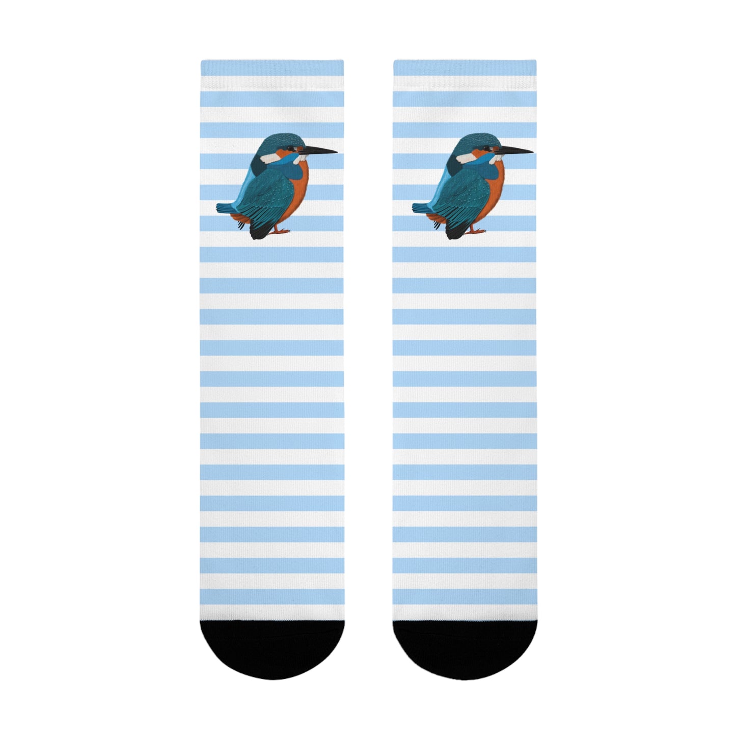 Eisvogel Vogel Socken mit Blau Weißen Streifen für Vogelfreunde & Vogelbeobachter