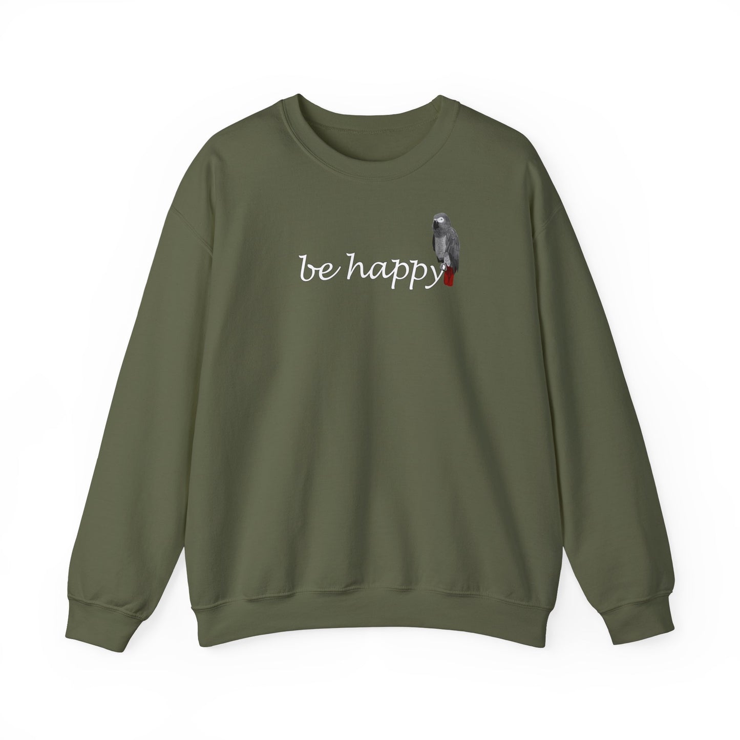Graupapagei Be Happy Vogel Sweatshirt für Vogelbeobachter