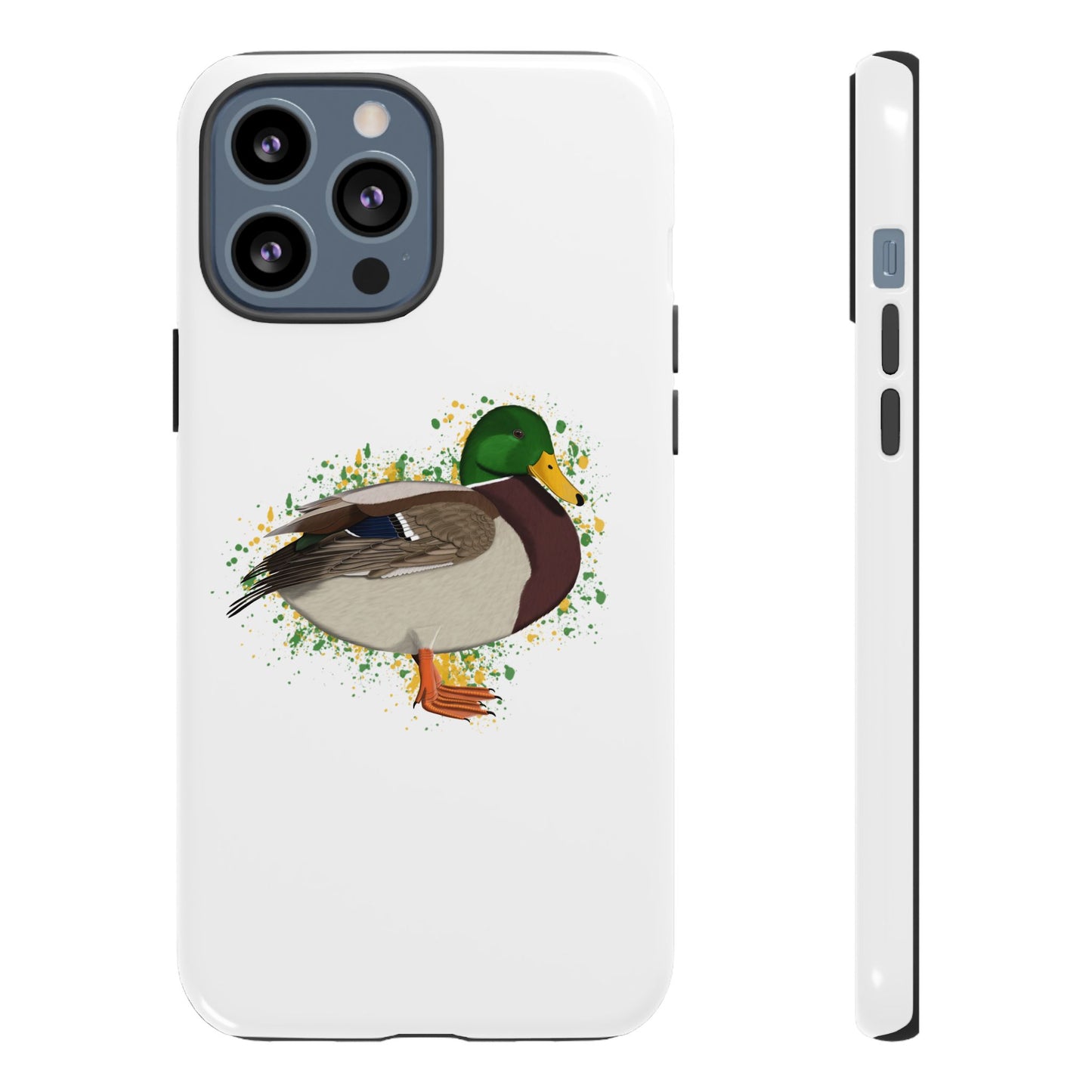 Stockente Ente Vogel iPhone & Google Pixel Vogelmotiv Handyhülle Weiß