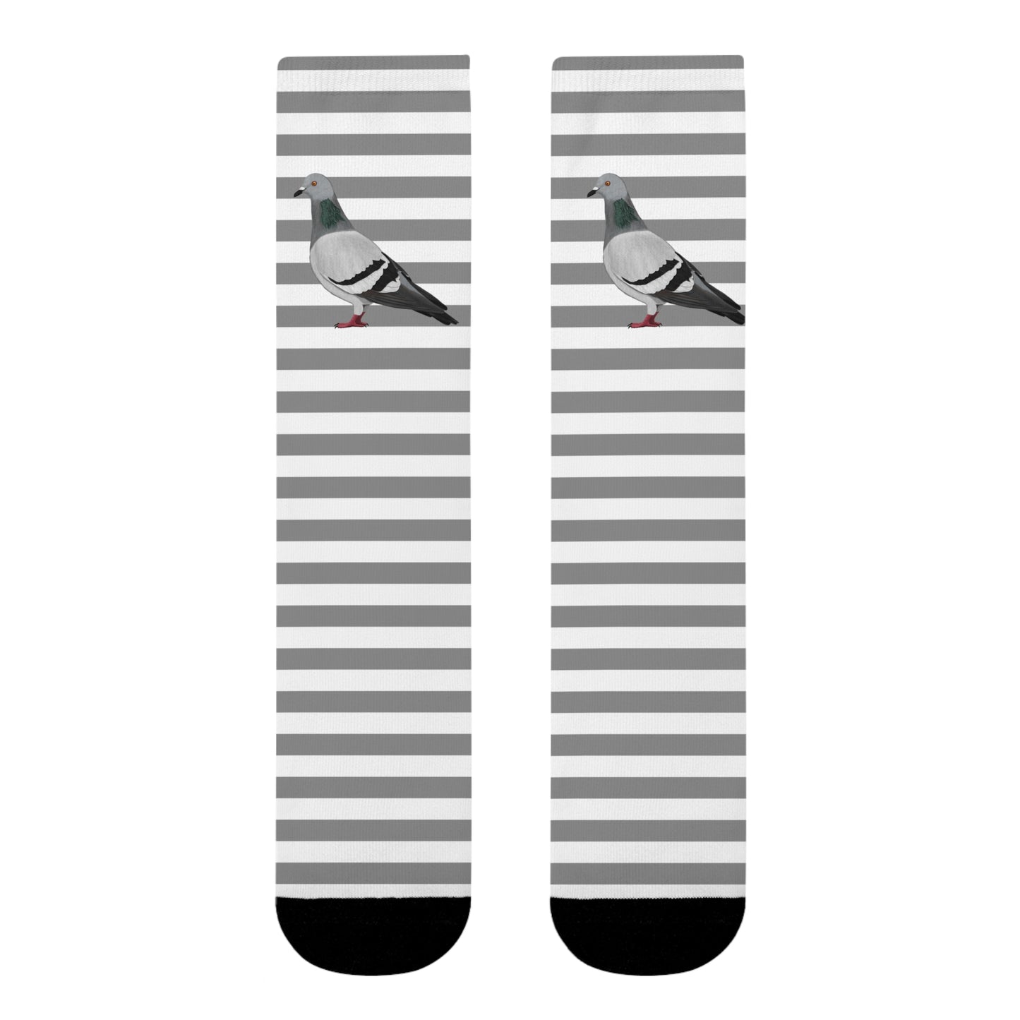 Taube Vogel Socken mit Grau Weißen Streifen für Vogelfreunde & Vogelbeobachter
