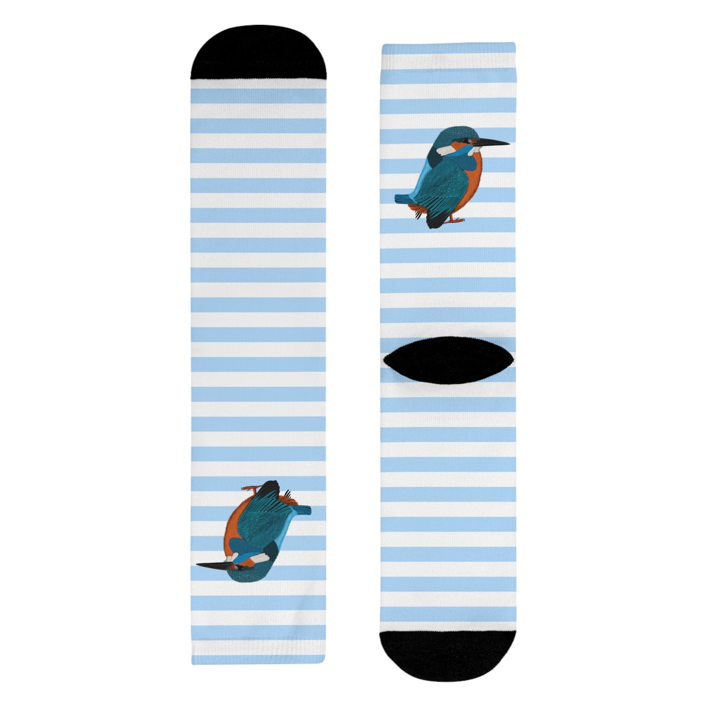 Eisvogel Vogel Socken mit Blau Weißen Streifen für Vogelfreunde & Vogelbeobachter