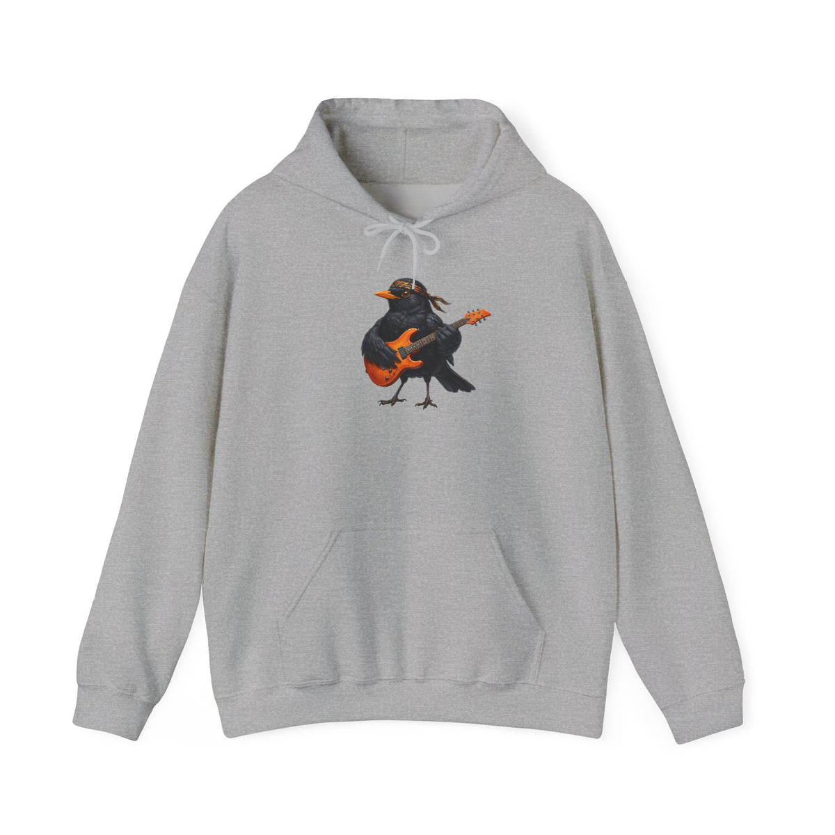 Amsel E-Gitarren Hoodie – Lustiger Vogel Kapuzenpullover für Musiker & Vogelfreunde