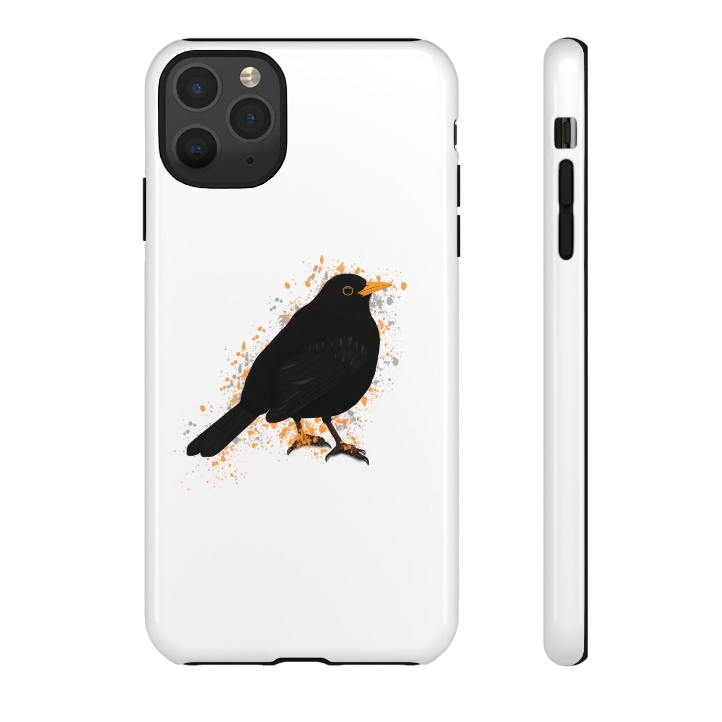 Amsel Vogel iPhone & Google Pixel Vogelmotiv Handyhülle Weiß