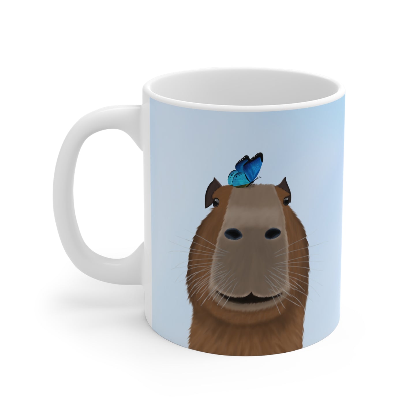 Capybara mit einem Tasse – Schmetterling Lustige