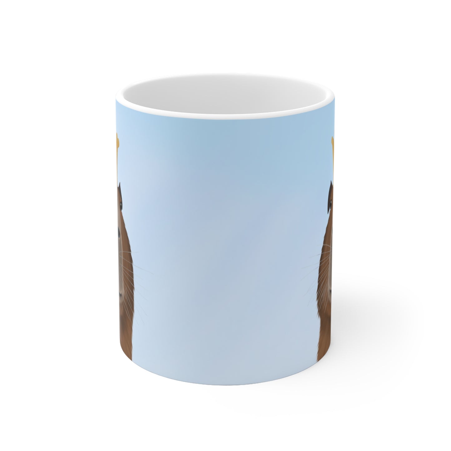 Capybara mit Goldener Krone Lustige Tasse