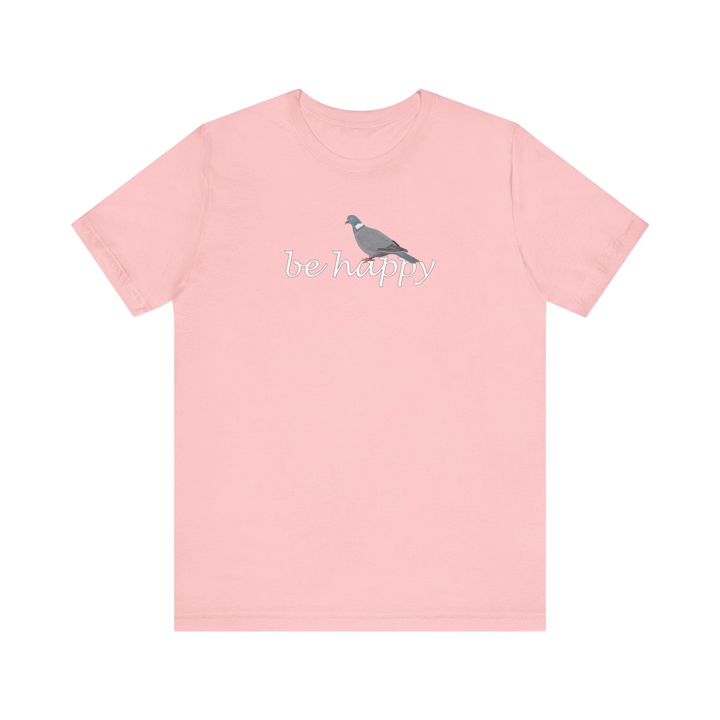 Ringeltaube Be Happy Vogel T-Shirt für Vogelfreunde