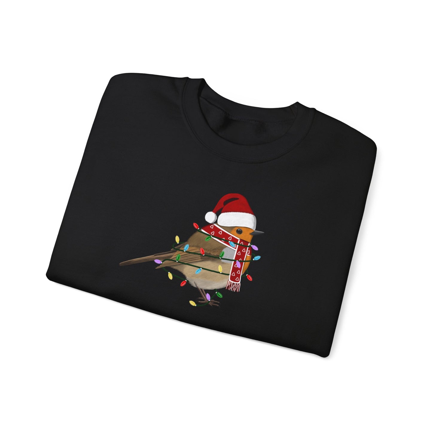 Rotkehlchen Weihnachts-Sweatshirt | Unisex Vogel Sweater für Vogelfreunde & Vogelbeobachter