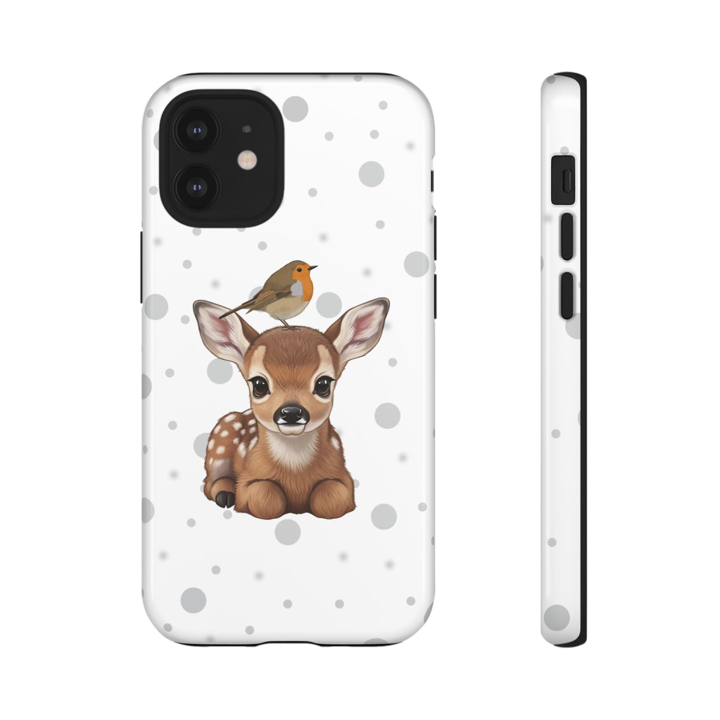 Rotkehlchen mit Rehkitz iPhone & Google Pixel Tiermotiv Handyhülle - Tierisch guter Schutz