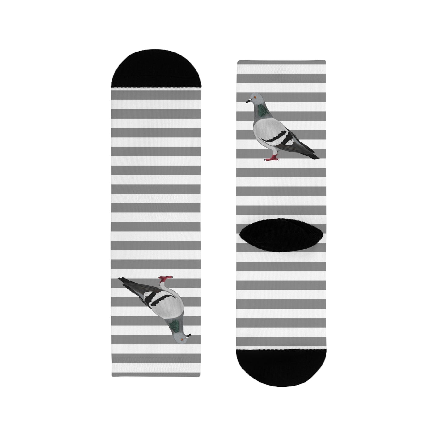 Taube Vogel Socken mit Grau Weißen Streifen für Vogelfreunde & Vogelbeobachter