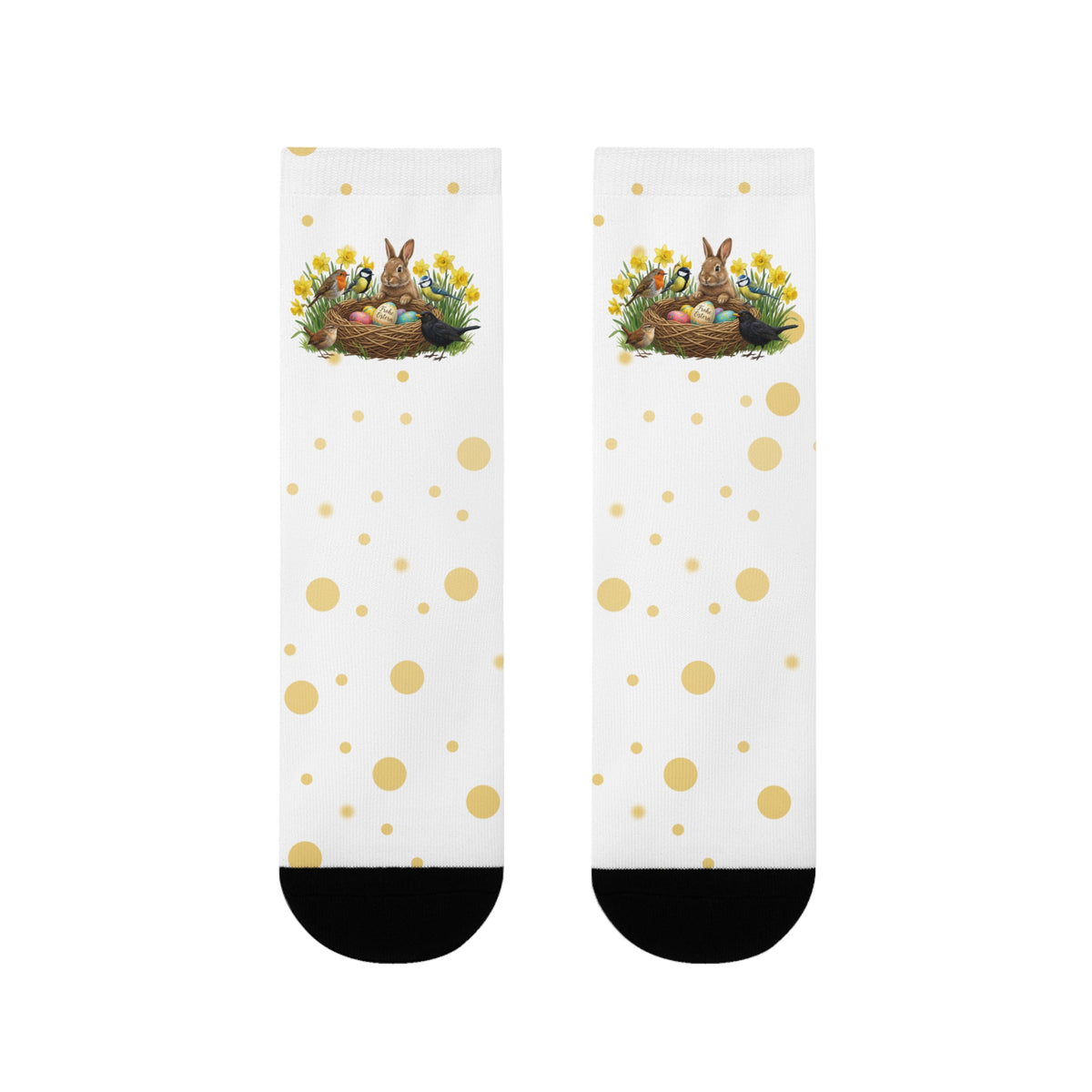 Rotkehlchen, Zaunkönig, Amsel und Meise Socken – Accessories, All Over Print