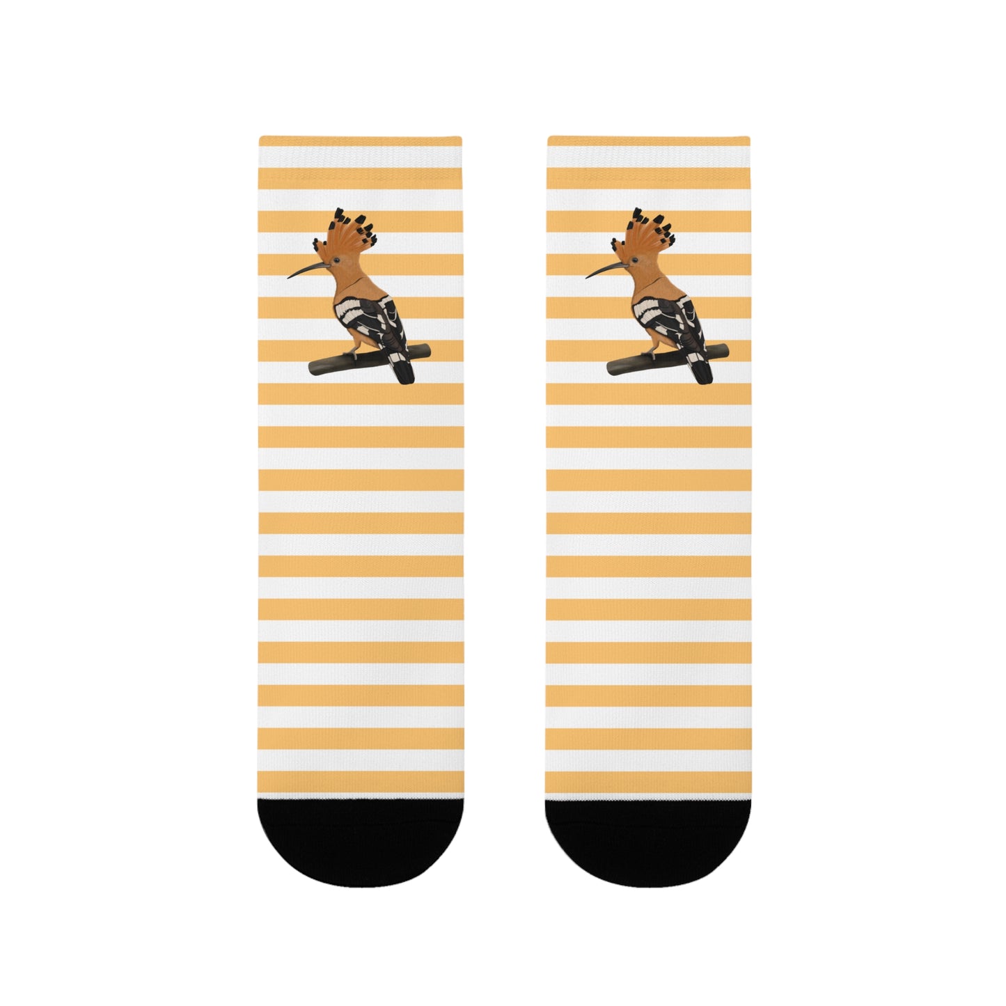 Wiedehopf Vogel Socken mit Orange Weißen Streifen für Vogelfreunde & Vogelbeobachter