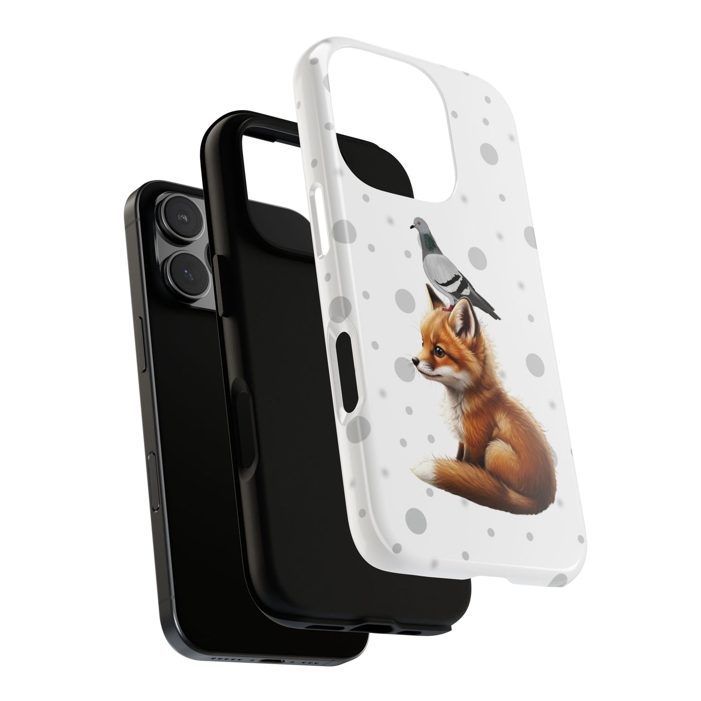 Taube mit Fuchs iPhone & Google Pixel Tiermotiv Handyhülle - Tierisch guter Schutz