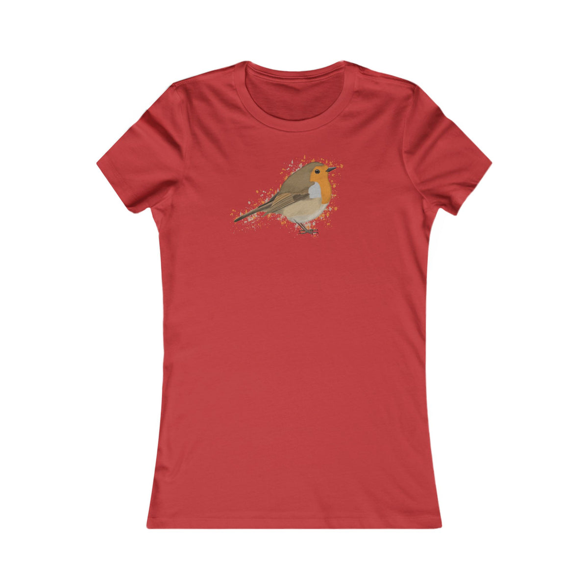 Rotkehlchen Frauen T-Shirt – Bird Graphic Tee, Watching