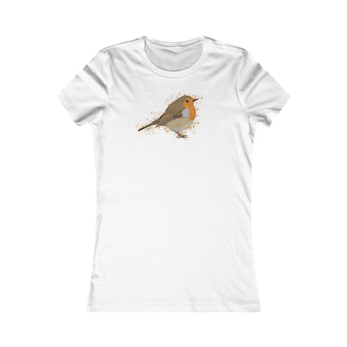 Rotkehlchen Frauen T-Shirt – Bird Graphic Tee, Watching