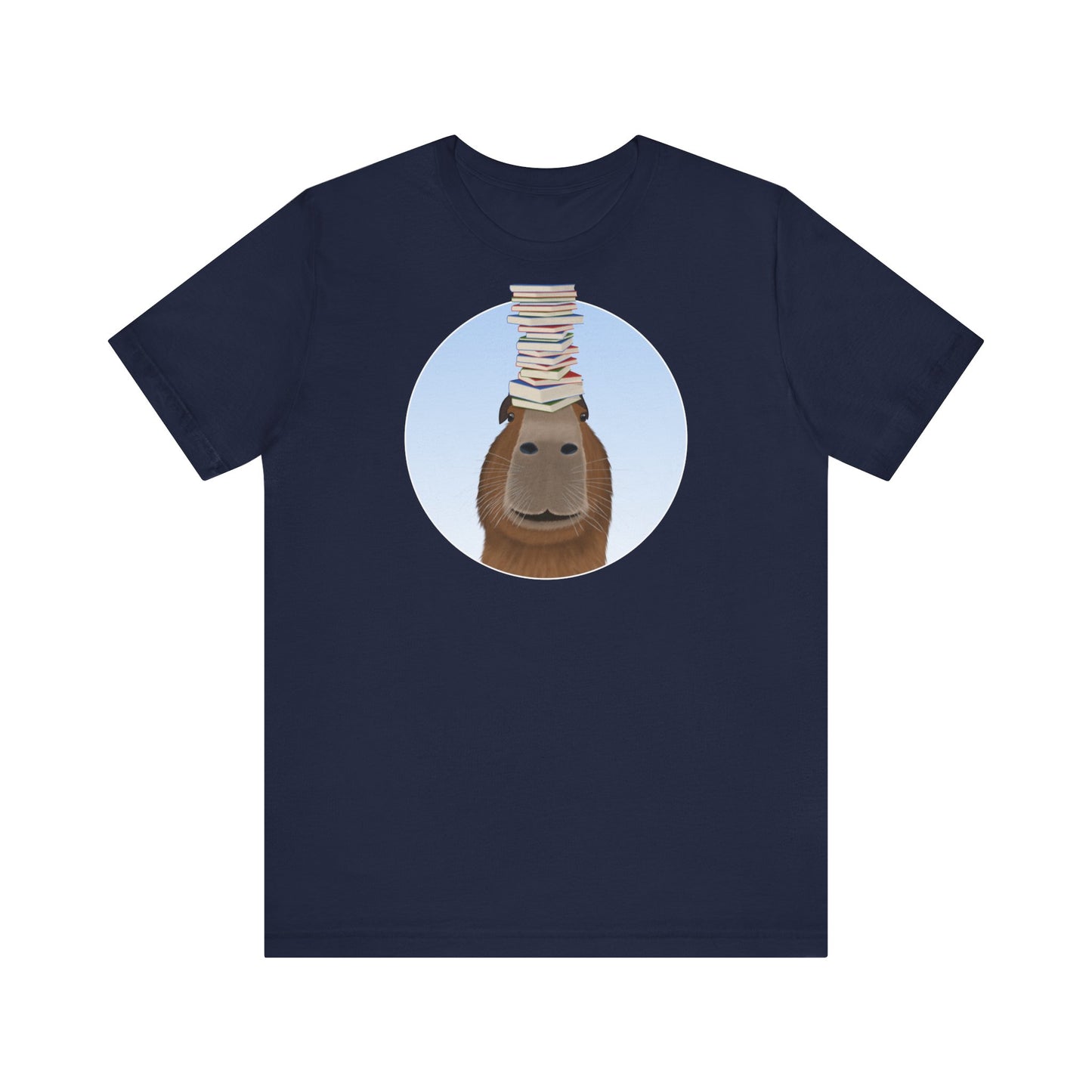 Capybara mit Büchern Lustiges T-Shirt für Capybara-Freunde