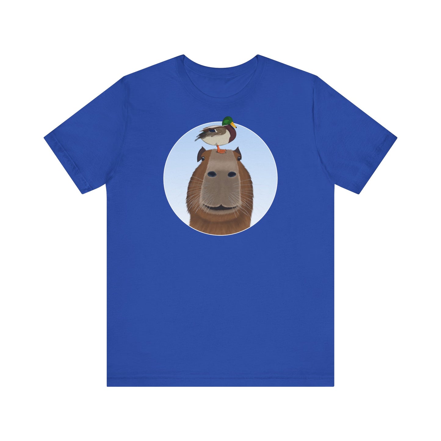 Capybara mit Ente Lustiges Vogel T-Shirt – bird graphic tee,
