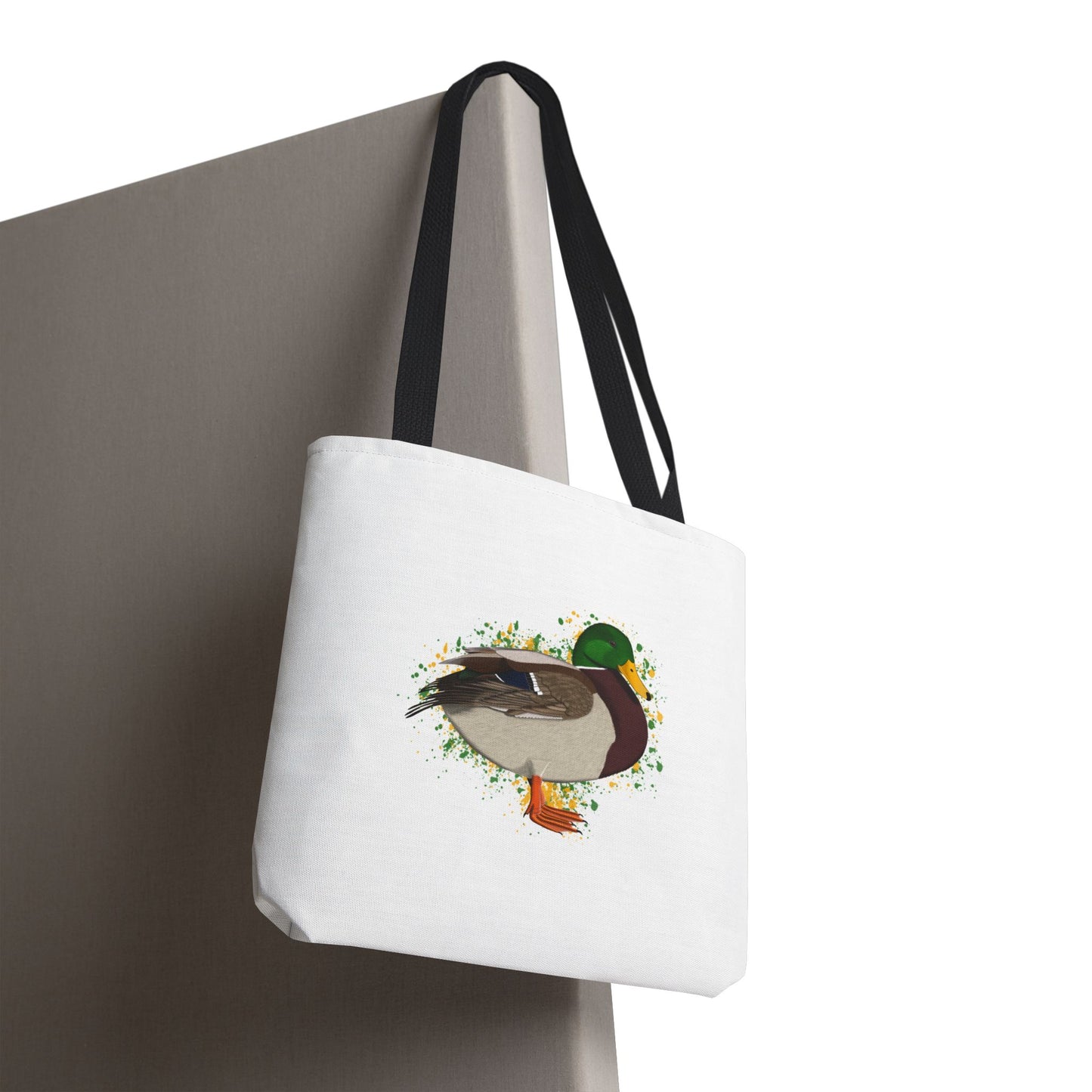 Stockente Tragetasche 40x40cm Vogel Tasche Weiß für Vogelbeobachter