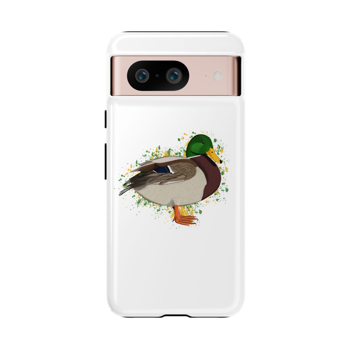 Stockente Ente Vogel iPhone & Google Pixel Vogelmotiv Handyhülle Weiß