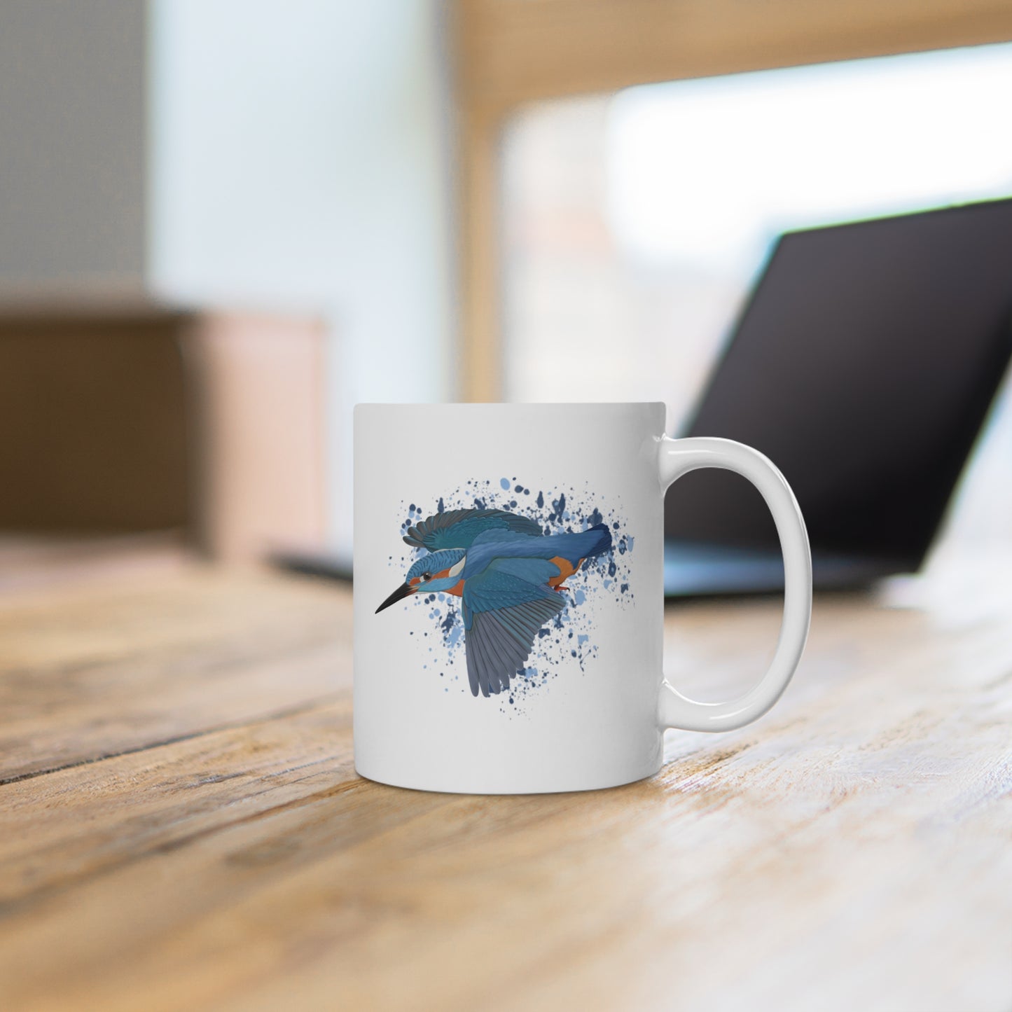 Eisvogel Vogel Tasse Weiß für Vogelfreunde & Vogelbeobachter