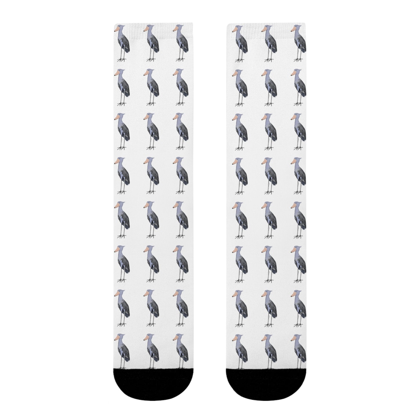 Schuhschnabel Socken für Vogelfreunde & Vogelbeobachter Weiß
