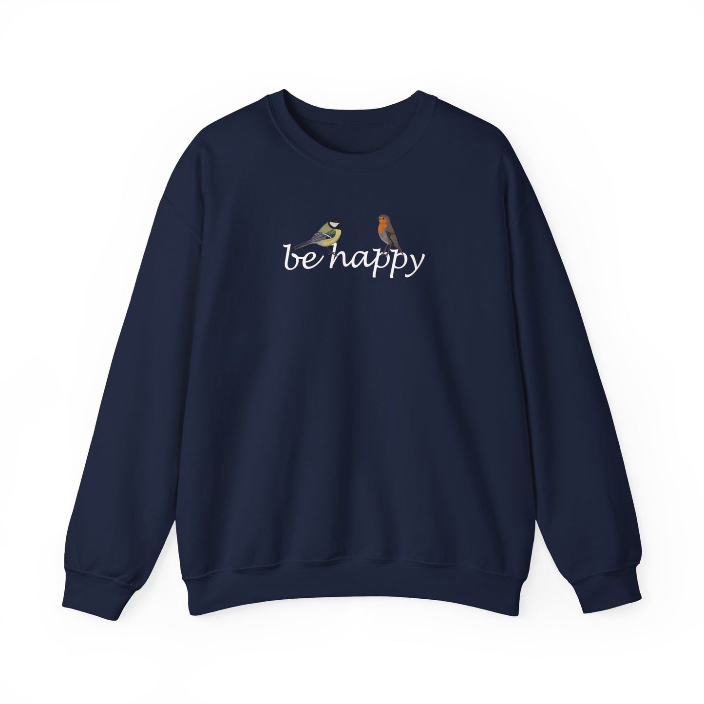 Rotkehlchen und Kohlmeise Sweatshirt Vogelmotiv – Animal Graphic Tee, Casual Everyday Wear