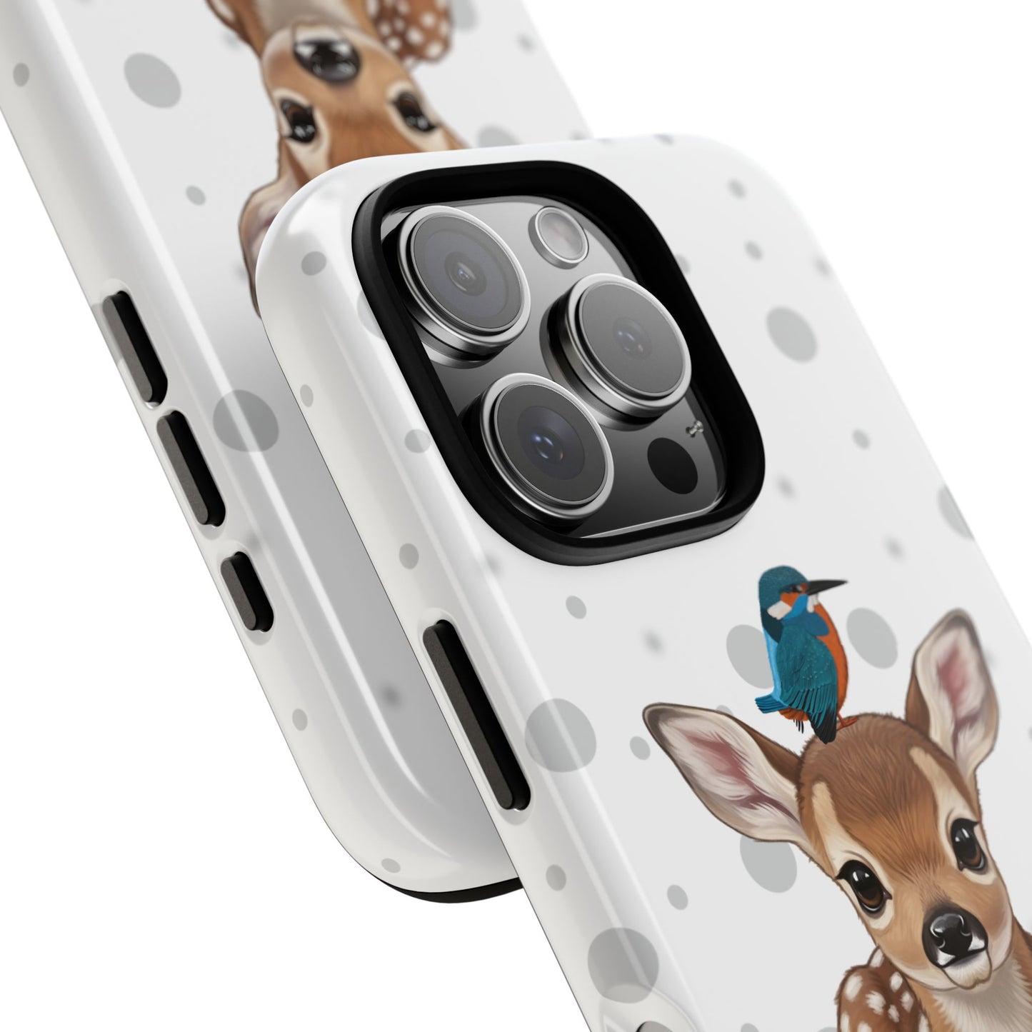 Eisvogel mit Rehkitz iPhone & Google Pixel Tiermotiv Handyhülle - Tierisch guter Schutz