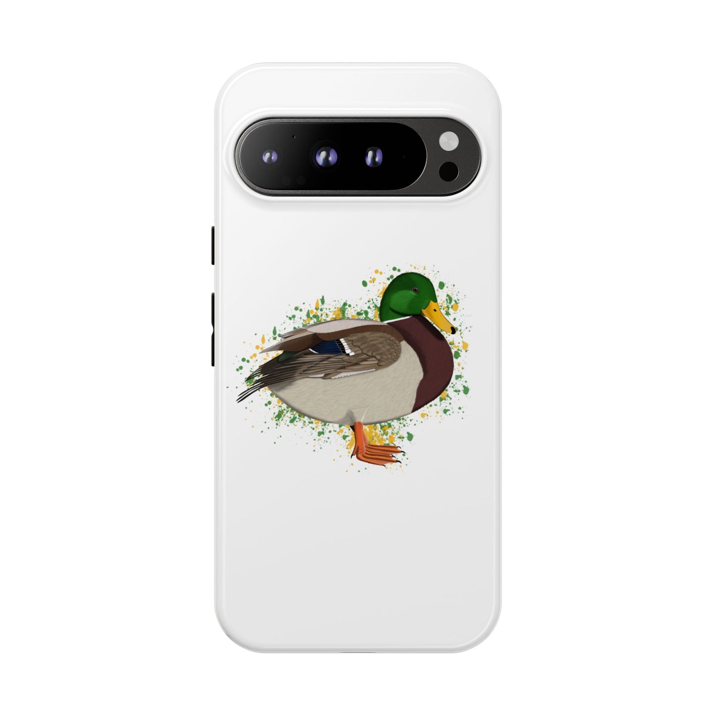 Stockente Ente Vogel iPhone & Google Pixel Vogelmotiv Handyhülle Weiß