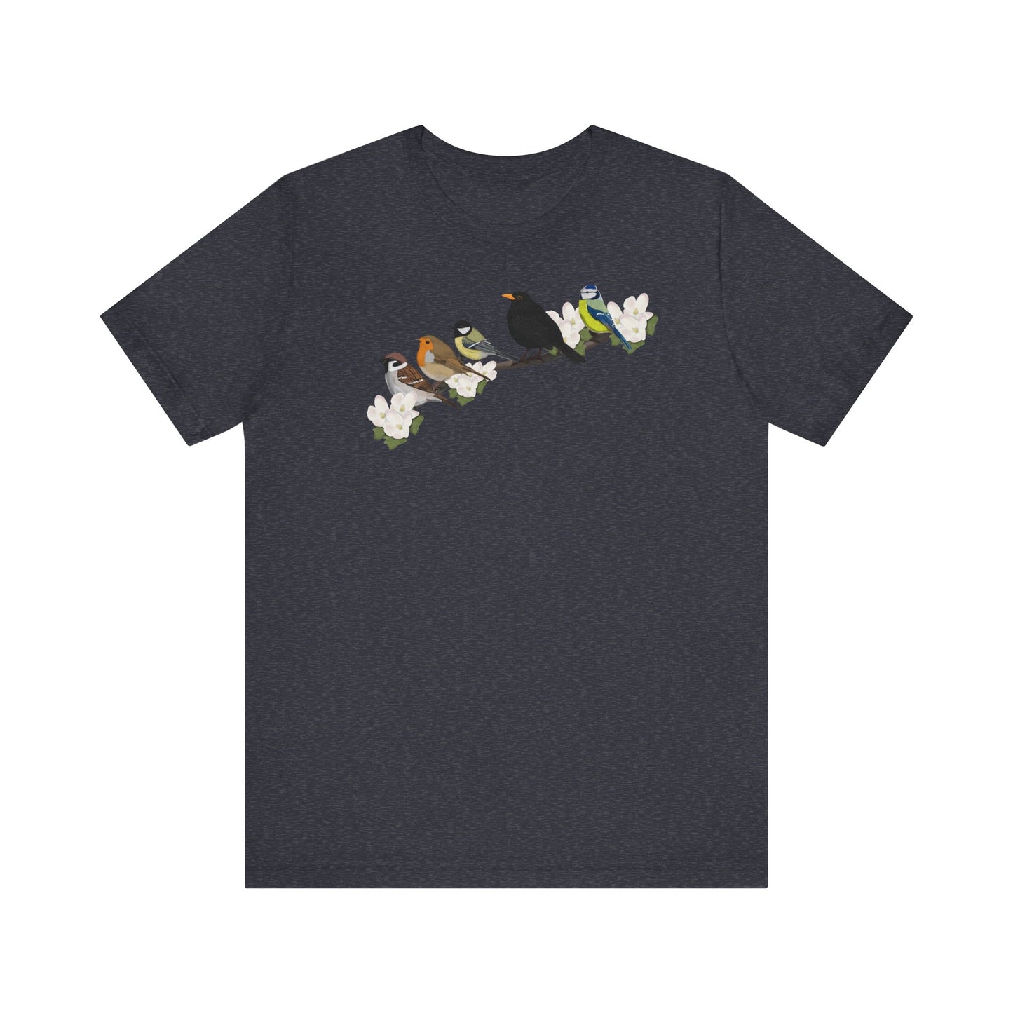 Rotkehlchen, Amsel und Spatz T-Shirt – bird graphic tee, watching gear