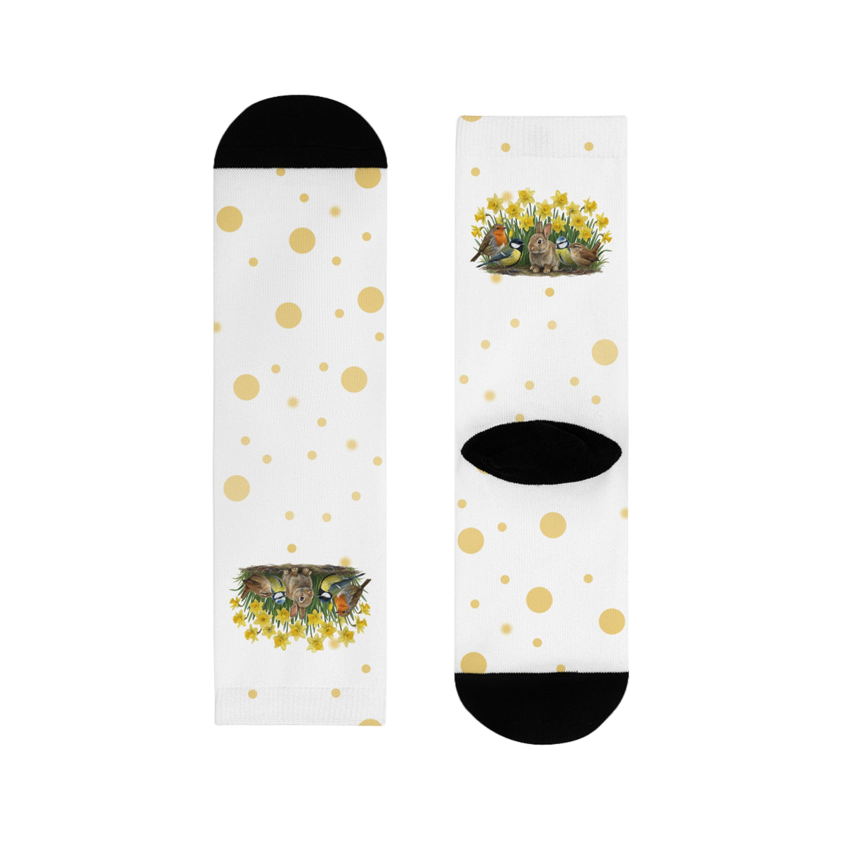 Rotkehlchen, Zaunkönig und Meise Socken – Accessories, All Over Print