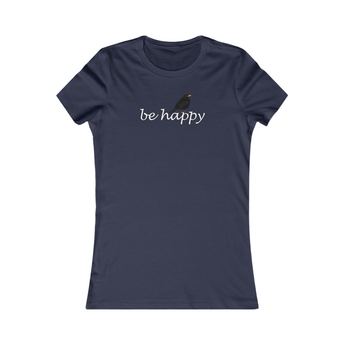 Amsel Be Happy Vogel Frauen T-Shirt für Vogelfreundinnen