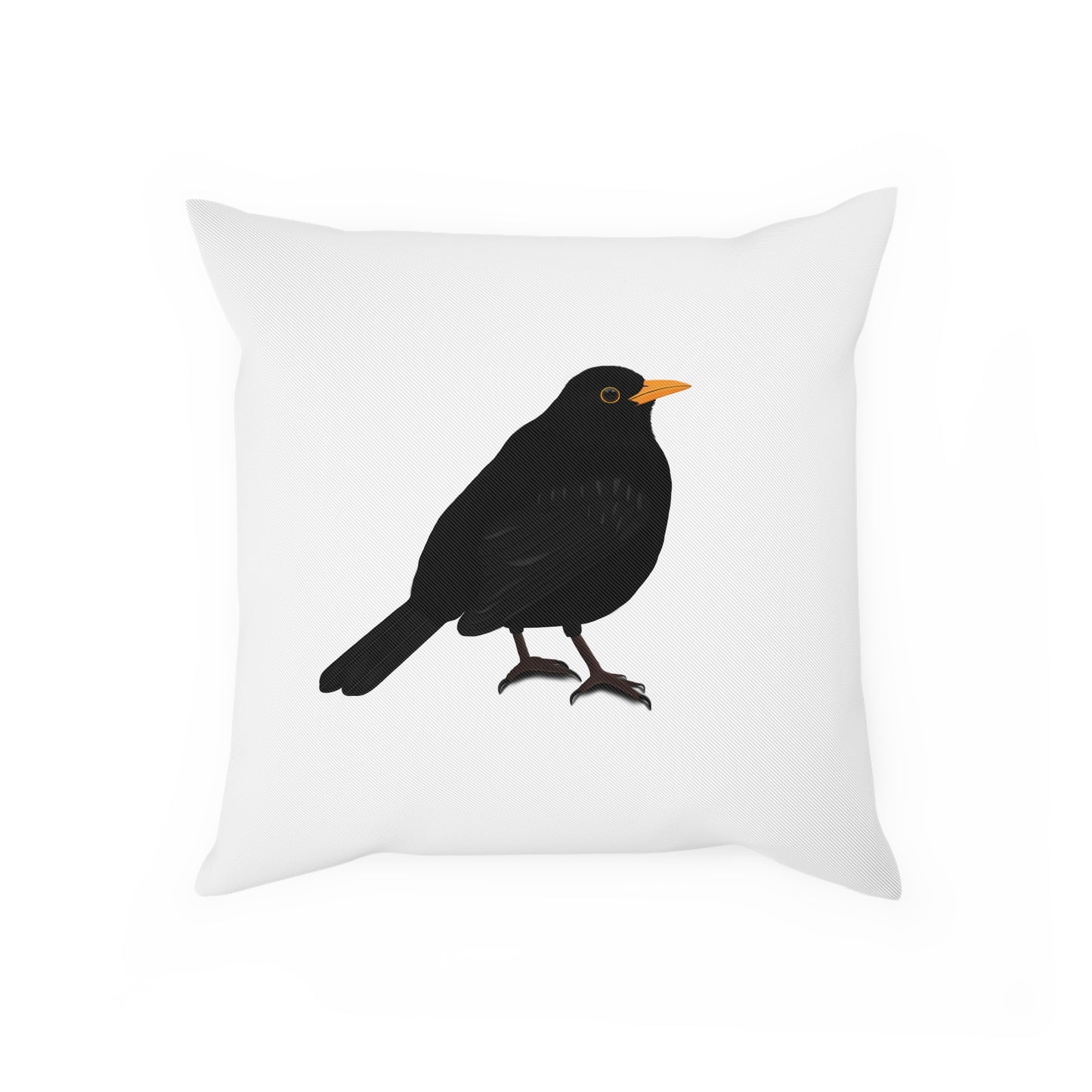 Amsel Vogel Kissen – Dekokissen mit Vogelmotiv für Vogelliebhaber und Vogelbeobachter