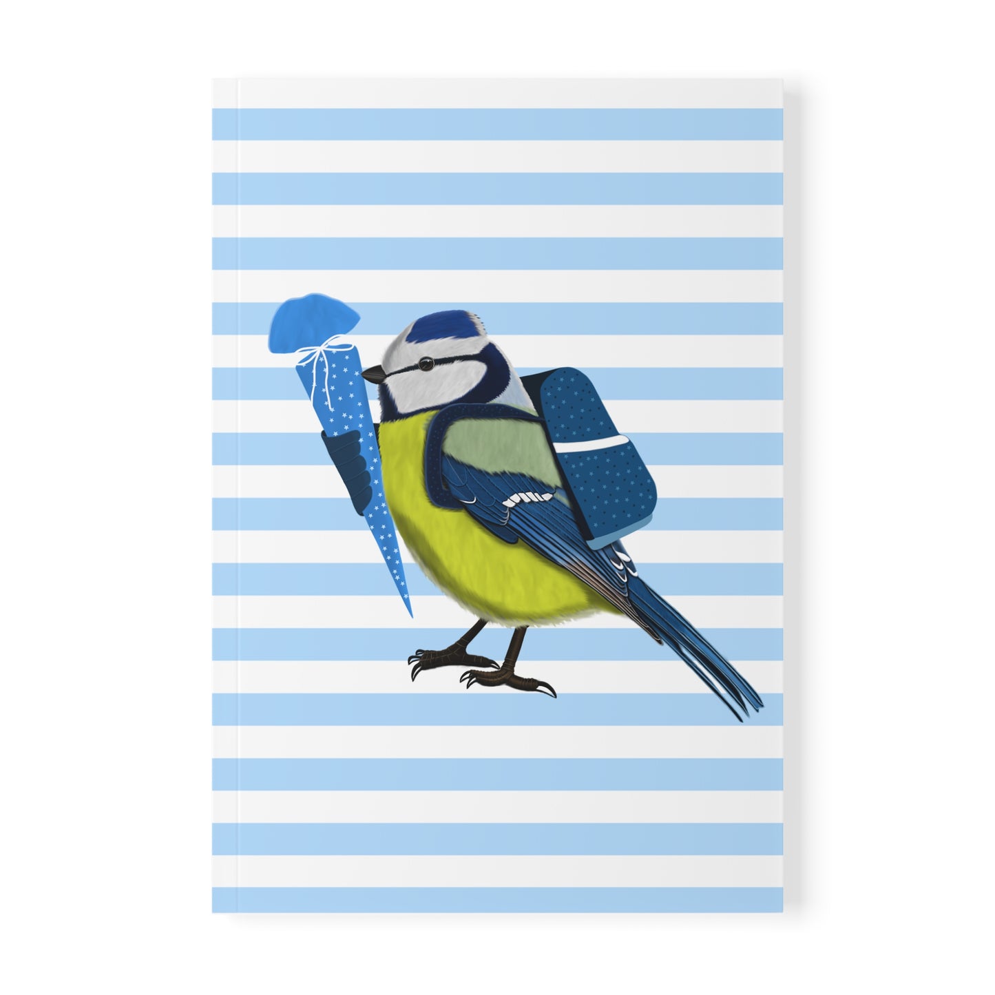 Blaumeise Notizbuch Geschenk zur Einschulung A5 Softcover 150 Seiten Liniert
