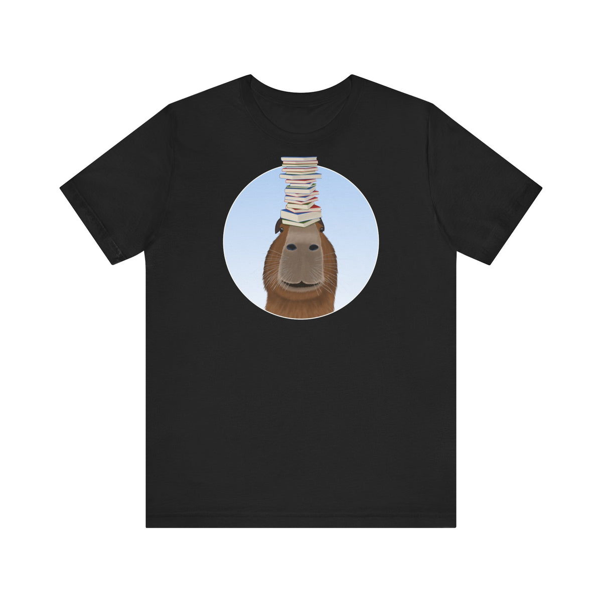 Capybara mit Büchern Lustiges T-Shirt für Capybara-Freunde