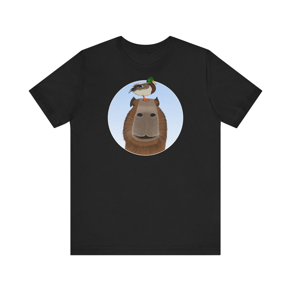 Capybara mit Ente Lustiges Vogel T-Shirt