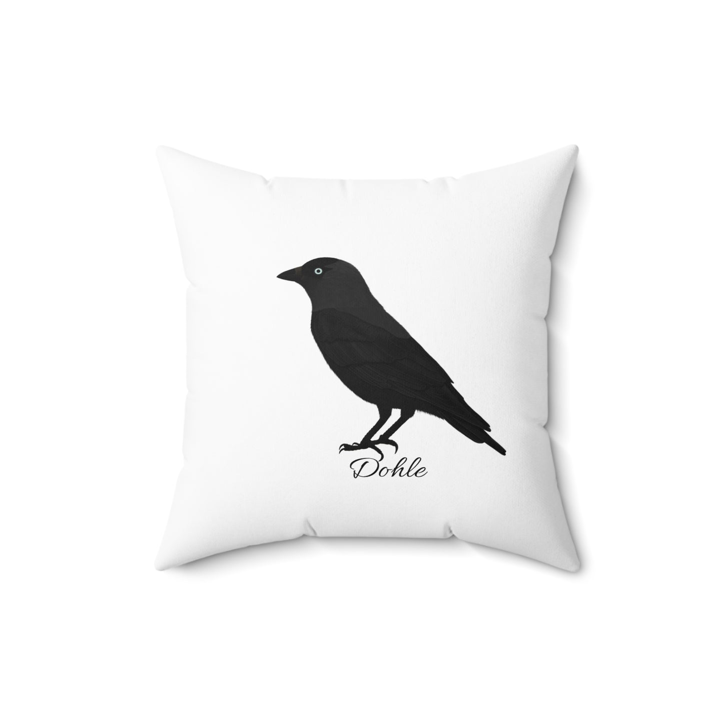 Dohle Vogelfreund Vogelbeobachter Vogel Kissen Weiß