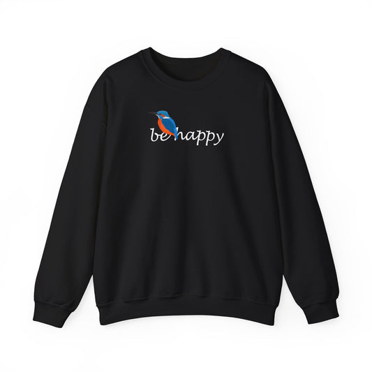 Eisvogel Be Happy Vogel Sweatshirt für Vogelbeobachter