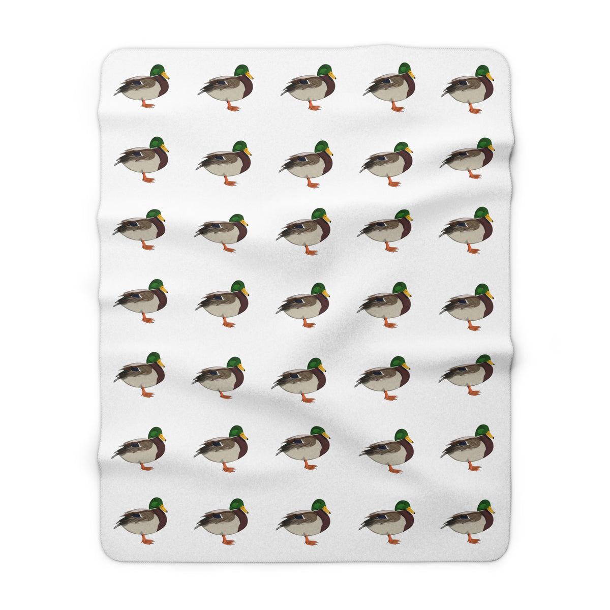 Ente Vogel Fleece Sherpa Decke (150x200 cm) – Extra Dick, Kuschelweich & Gemütlich