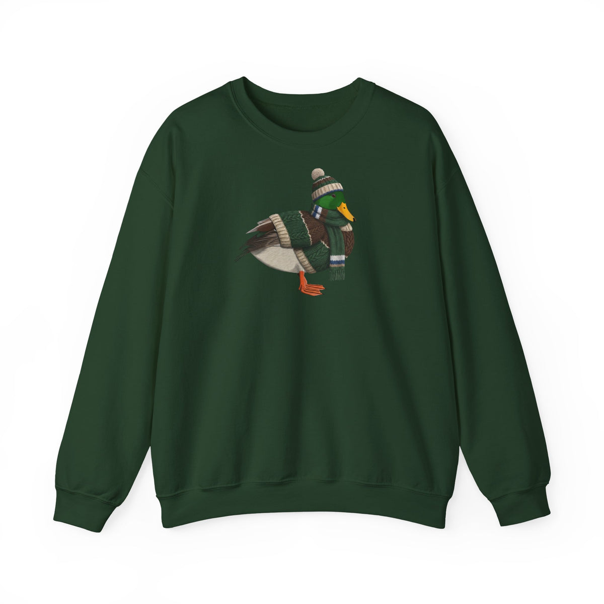 Ente in Strick Weihnachts-Sweatshirt | Unisex Vogel Sweater für Vogelfreunde & Vogelbeobachter