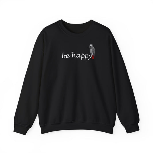 Graupapagei Be Happy Vogel Sweatshirt für Vogelbeobachter