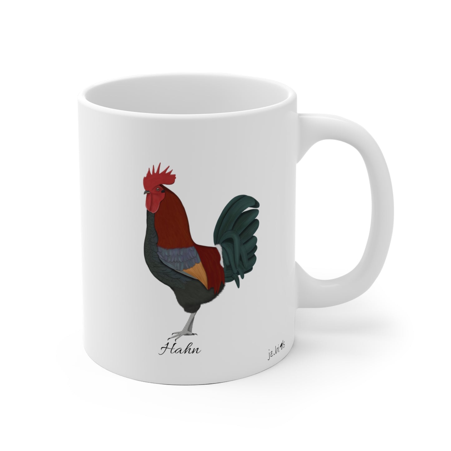Hahn Vogel Tasse Weiß für Vogelbeobachter