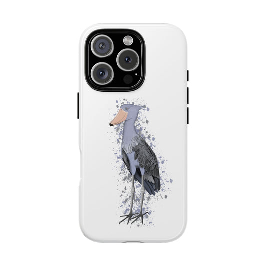 Schuhschnabel Vogel iPhone & Google Pixel Vogelmotiv Handyhülle Weiß