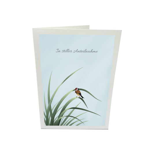 Stieglitz Trauerkarte In stiller Anteilnahme Beileidskarte mit Umschlag