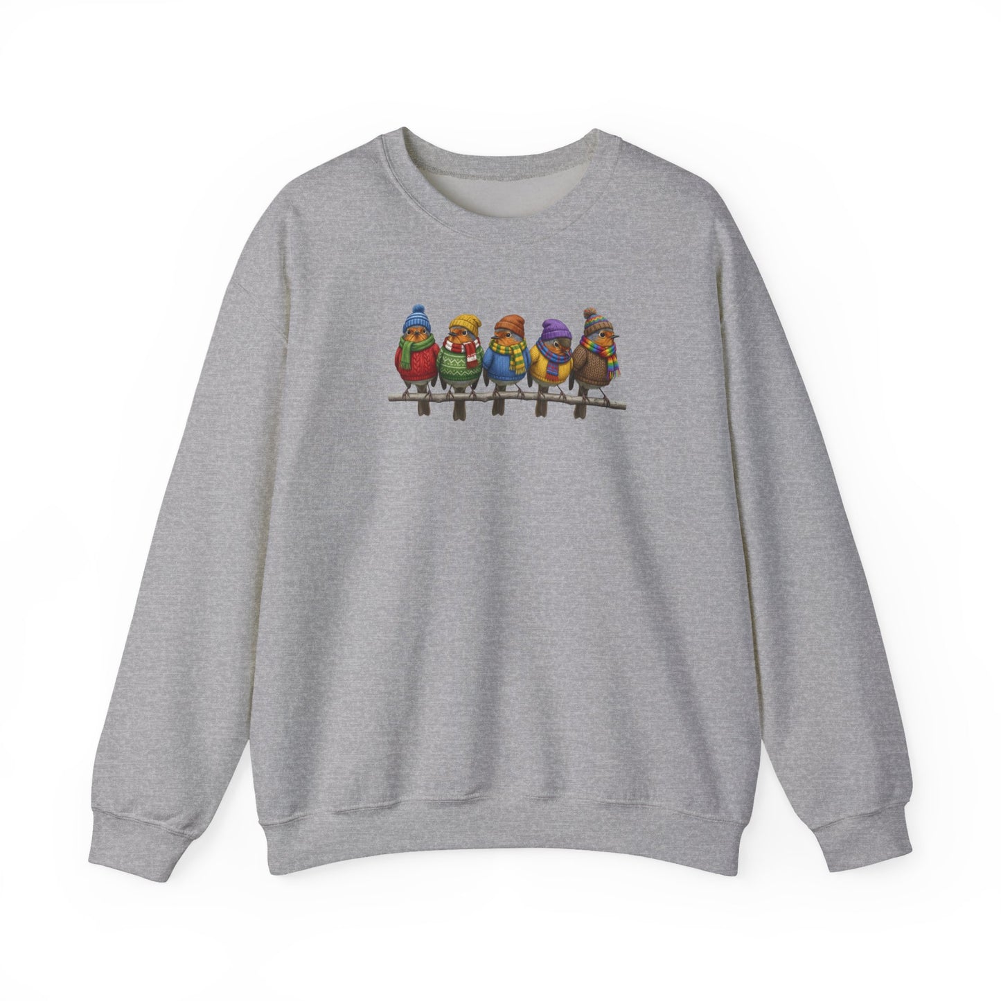 Rotkehlchen in Strick Winter-Sweatshirt | Unisex Vogel Sweater für Vogelfreunde & Vogelbeobachter