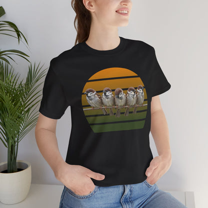 Spatzen Premuim T-Shirt | Geschenk für Vogelbeobachter | jz.birds