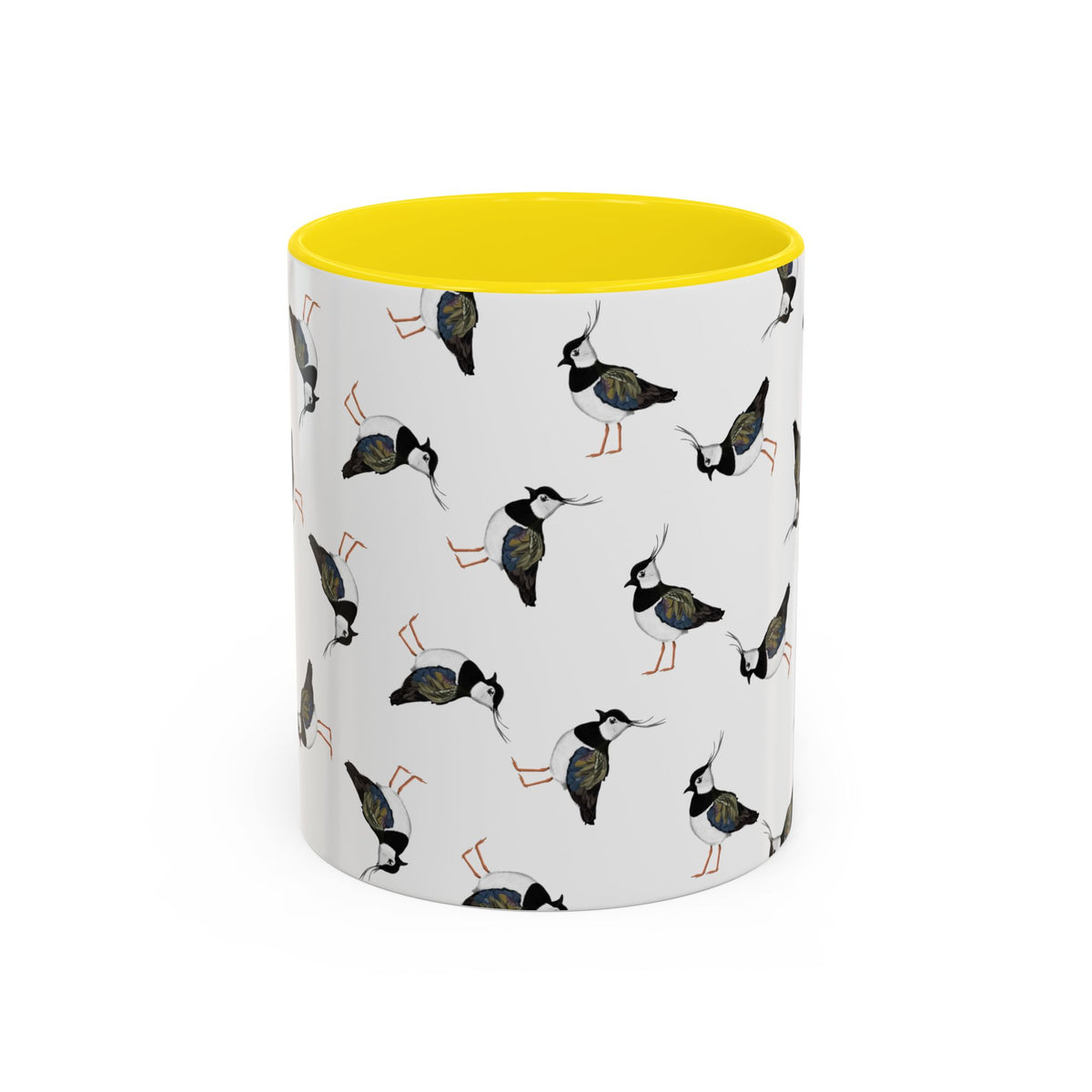 Kiebitz Tasse mit Streumuster | Vogelmotiv Kaffeebecher für Vogelbeobachter & Naturfreunde